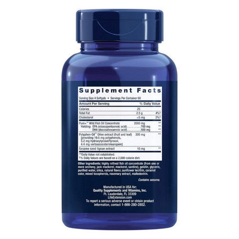 Life Extension, Super Omega-3 Epa Dha Fish Oil, 240 Softgels Life Extension