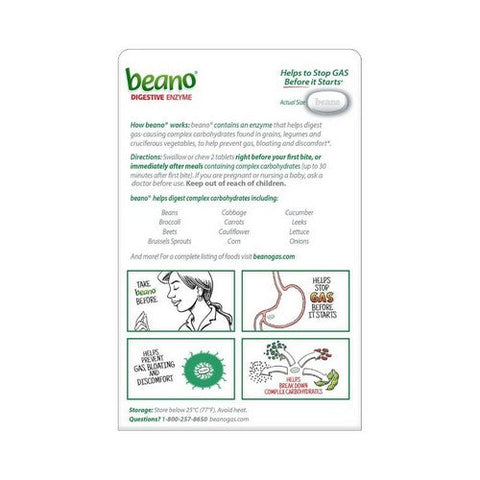 Beano, Food Enzyme Dietary Supplement Tablets, 100 Tablets