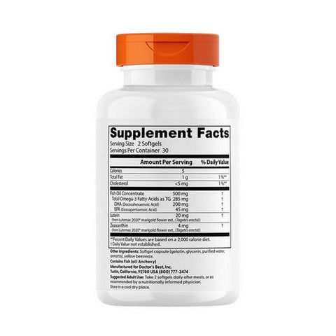 Doctors Best, Natural Vision Enhancers, 60 SoftGels