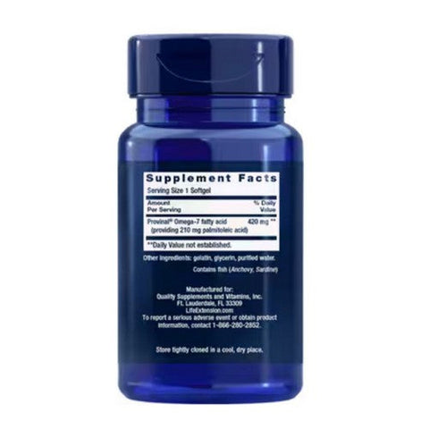 Life Extension, Provinal Purified Omega-7, 420 mg, 30 Softgel