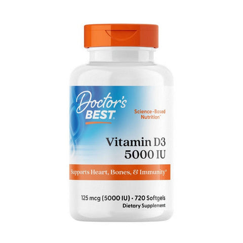 Doctors Best, Vitamin D3 5,000 IU, 125 Mcg, 720 Softgels