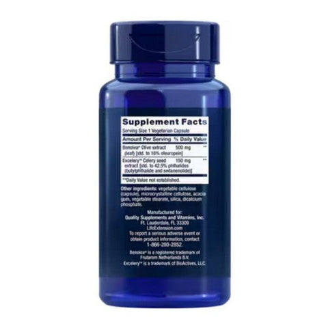 Life Extension, Advanced Olive Leaf Vascular Support, With Celery Seed Extract 60 Vcaps