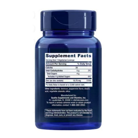 Life Extension, Enhanced Zinc Lozenges, 30 Lozenges Life Extension