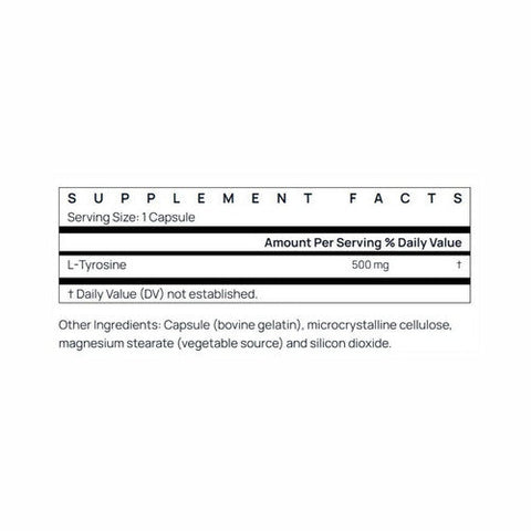 Jarrow Formulas, L-Tyrosine, 500 mg, 100 Caps