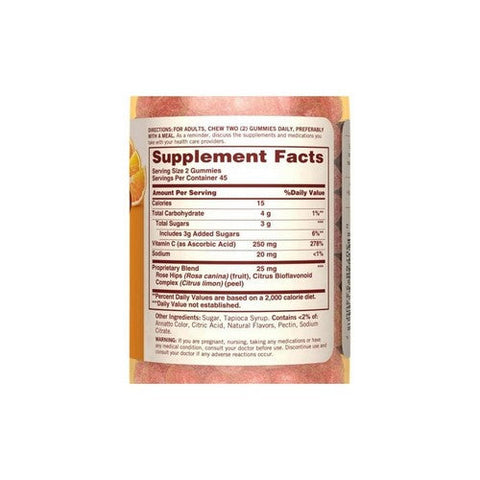 Sundown Naturals, Sundown Naturals Vitamin C Gummies, Orange Flavor 90 Each Sundown Naturals