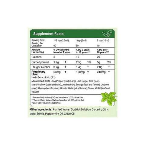 Herbion Naturals, Throat Syrup With Stevia, 5 oz