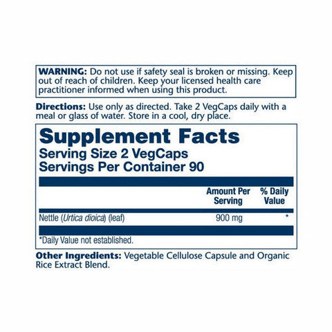 Solaray, True Herbs Nettle, 450 Mg, 180 Veg Caps Solaray