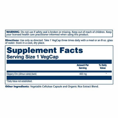 Solaray, Slippery Elm, 400 mg, 100 Caps