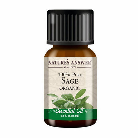 Nature's Answer, Pure Organic Essential Oil Sage, 0.5 Oz Nature's Answer