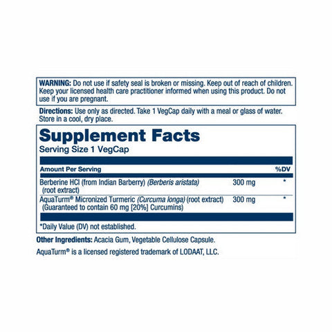 Solaray, Berberine & Curcumin, 600 mg, 60 Veg Caps Solaray