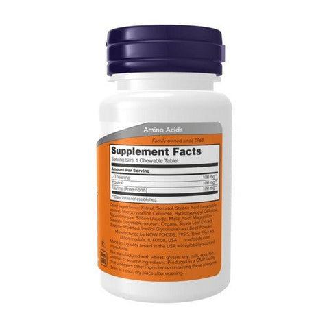 Now Foods, L-Theanine, 100 mg, 90 Veg Caps