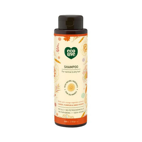 Eco Love, Shampoo For Normal To Dry Hair With Carrot Pumpkin And Sweet Potato, 17.6 Oz Eco Love