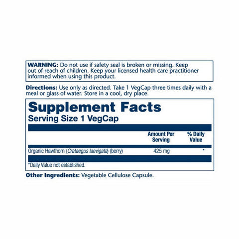Solaray, Organically Grown Hawthorn Berry, 100 Veg Caps Solaray