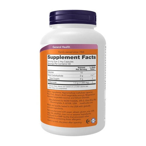 Now Foods, D-Mannose, 500 mg, 240 Caps Now Foods