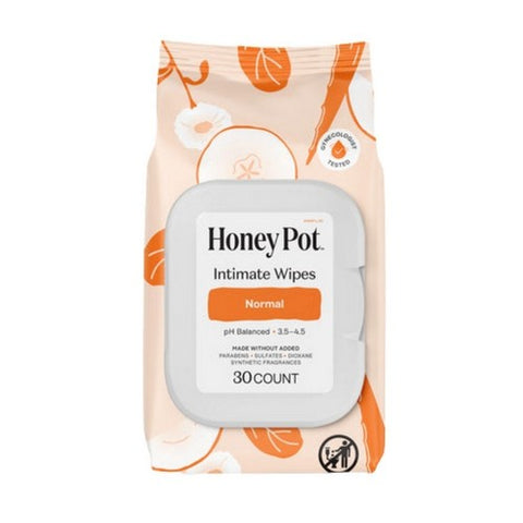The Honey Pot, Normal Feminine Wipes, 30 Count