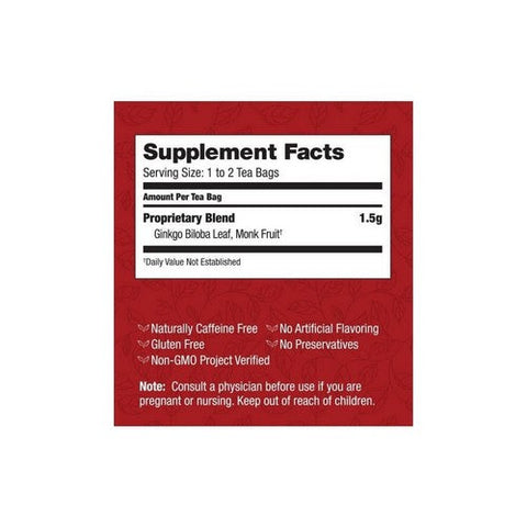 Bravo Tea, Absolute Ginkgo Biloba Herbal Tea, 20 Bags Bravo Tea