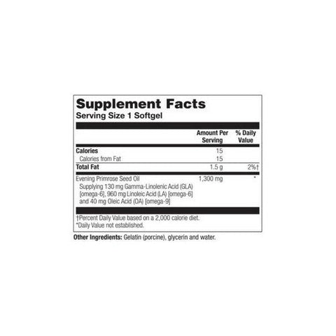 Health From The Sun, Evening Primrose Oil, 1300 MG, Deluxe 60 Soft Gels Nature's Life