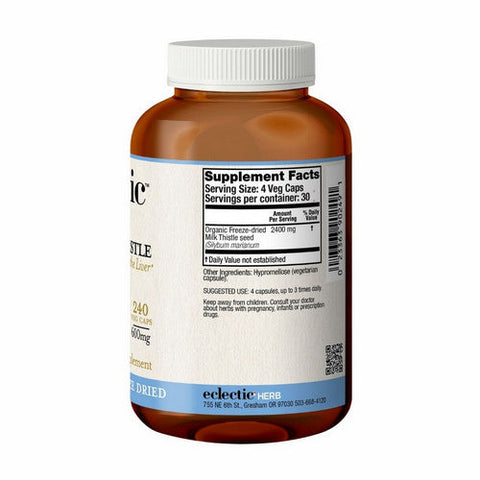 Eclectic Herb, Milk Thistle, 600 Mg, 240 Caps Eclectic Herb