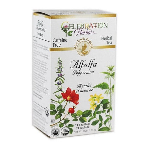 Celebration Herbals, Organic Alfalfa Peppermint Tea, 24 Bags