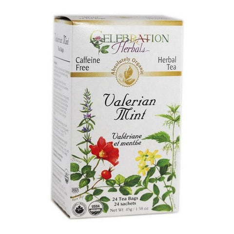 Celebration Herbals, Organic Valerian Mint Tea, 24 Bags