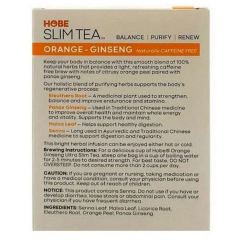 Hobe Labs, Ultra Slim Tea, Orange Spice 24 Bags Hobe Labs