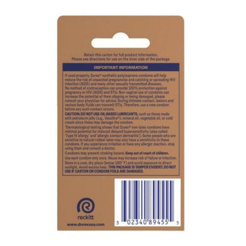 Durex, Real Feel Non-Latex Polyisoprene Condoms Regular Fit, 3 Each Durex