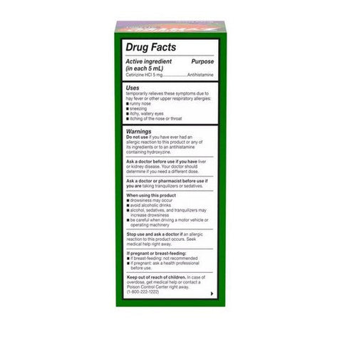 Zyrtec, Children'S Allergy Cetirizine Hcl 24 Hour Grape Syrup, 4 Oz Zyrtec