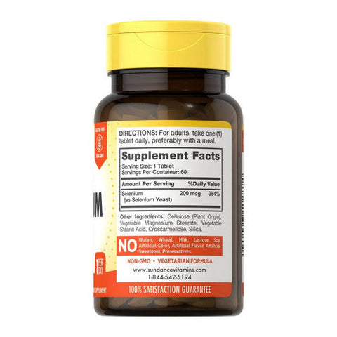 Sundance, High Potency Selenium, 200 Mcg, 60 Tabs