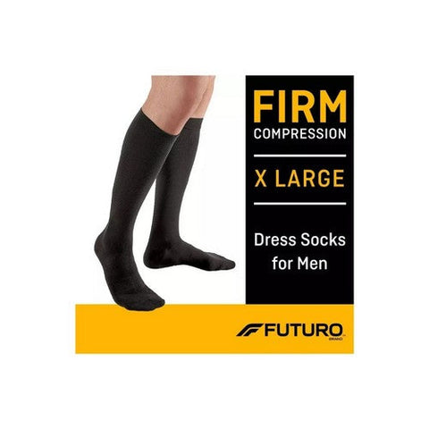 Futuro, Lifestyle Compression Dress Socks For Men Firm X-Large Black, 1 Each Futuro