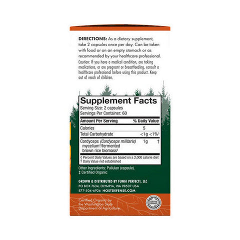 Host Defense, Cordyceps, 120 Cap