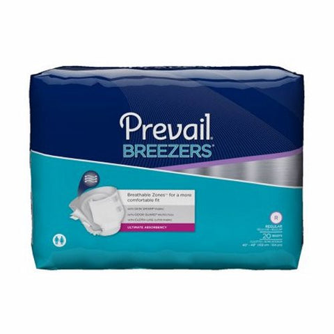First Quality, Unisex Adult Incontinence Brief Breezers Regular Disposable Heavy Absorbency, Case Of 4 First Quality