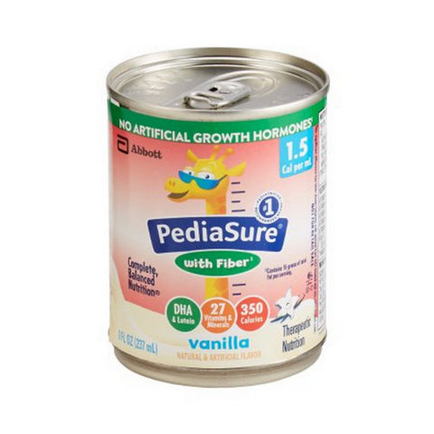 Pediatric Oral Supplement PediaSure  1.5 Cal with Fiber Vanilla Flavor 8 oz. Can Ready to Use Count of 24 by Abbott Nutrition