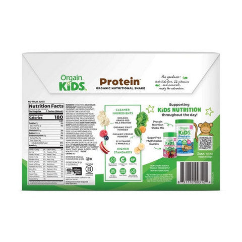 Orgain, Pediatric Oral Supplement Orgain  Kids  Protein Organic Nutritional Shake Chocolate Flavor 8Ã‚Â¼ oz. Ca, Count of 12