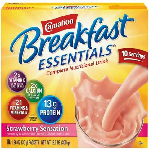 Nestle Healthcare Nutrition, Oral Supplement Strawberry Sensation Flavor Powder 00050000486502, 1.26 Oz, Box Of 10