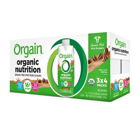 Orgain, Oral Supplement Orgain  Organic Nutritional Shake Iced CafÃƒÂ© Mocha Flavor 14 oz. Container Carton Rea, Count of 12