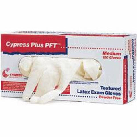 Exam Glove Cypress Plus  PFT Small NonSterile Latex Standard Cuff Length Fully Textured Ivory Not Ch Ivory 100 Count by McKesson
