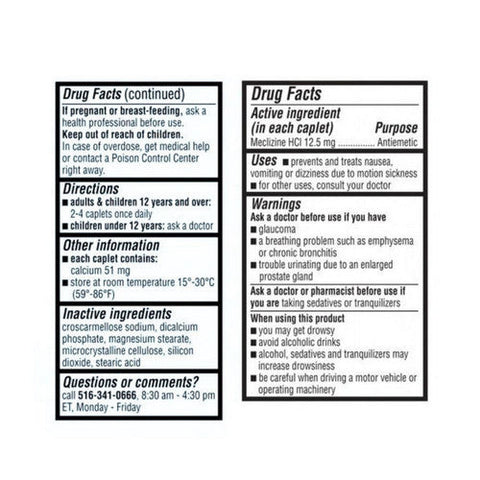 Reliable1, Meclizine HCL, 12.5 mg, 100 Caplets Reliable1