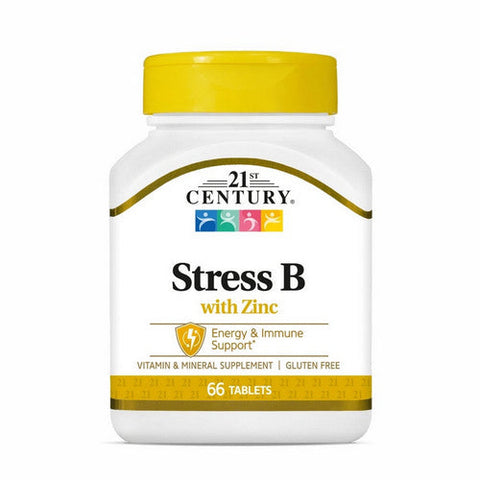 21st Century, Stress B with Zinc, 66 Tabs