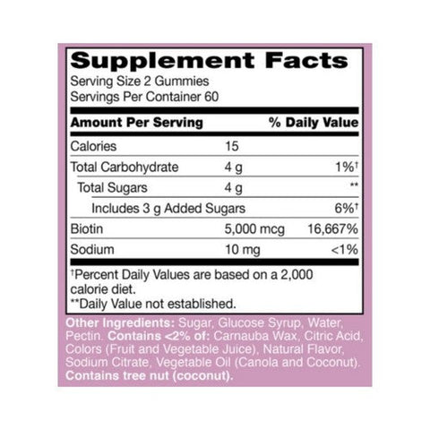 21st Century, Vitajoy Biotin Gummies Strawberry Flavour, 2500 Mcg, 120 Veg Caps 21st Century
