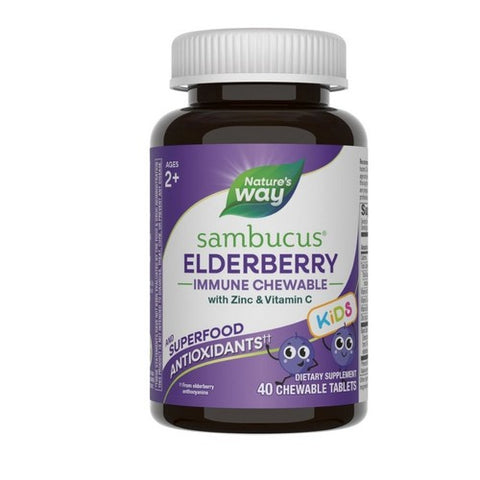 Sambucus Elderberry Kids Immune Chewable 40 Chews by Nature's Way