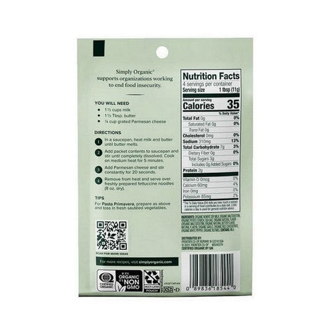 Simply Organic, Alfredo Sauce Mix, 1.48 Oz(Case Of 12) Simply Organic