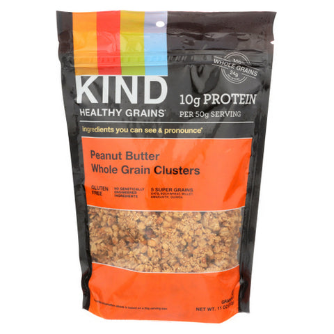 Healthy Grains Peanut Butter Whole Grain Clusters Case of 6 X 11 Oz by Kind Fruit & Nut Bars