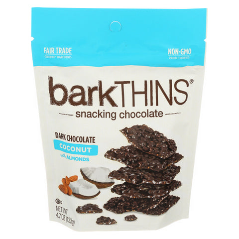 Dark Chocolate Coconut Almond Snacks 4.7 Oz(Case Of 12) by Barkthins