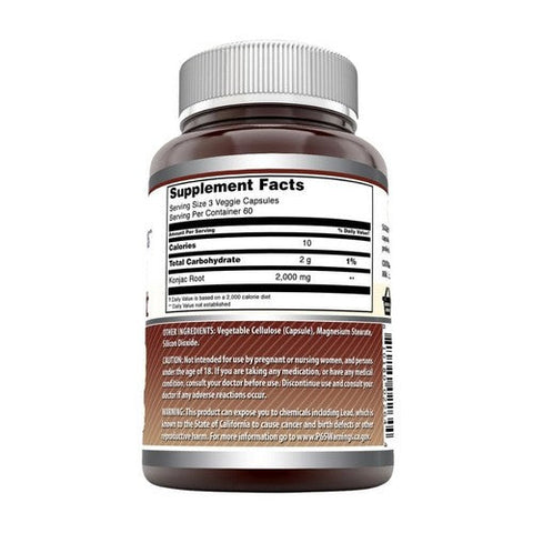 Amazing Nutrition, Amazing Formulas Konjac Root, 2000 mg, 180 Veg Caps