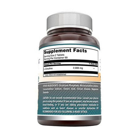 Amazing Nutrition, Amazing Formulas L-Citrulline, 2000 mg, 120 Tabs