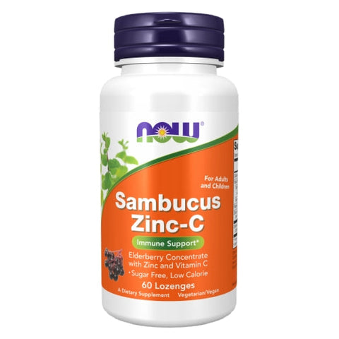 Now Foods, Sambucus Zinc-C, 60 Lozenges Now Foods