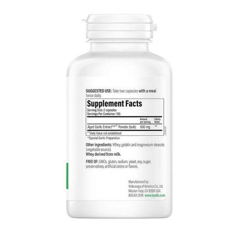 Kyolic, Aged Garlic Extract Cardiovascular Health Original Formula 100, 200 Caps