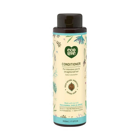 Eco Love, Conditioner For Intensive Care And Straightened Hair Macadamia Shea & Argan, 17.6 Oz Eco Love