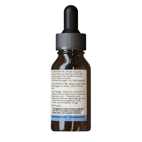 Eclectic Herb, Cayenne, 1 Oz with Alcohol