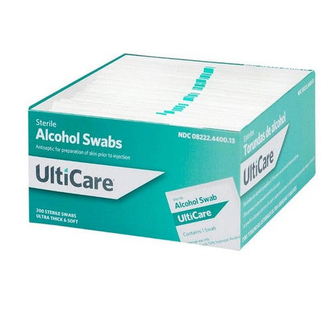 Ulticare, Sterile Alcohol Swabs, 200 Count Ulticare